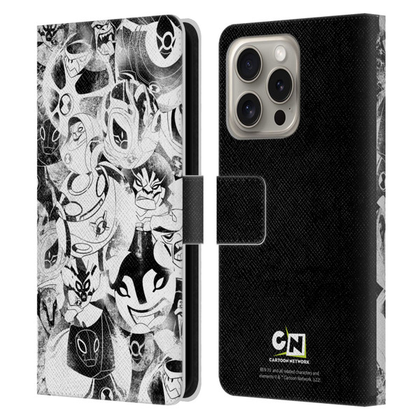 Ben 10: Ultimate Alien Graphics Ultimate Forms Leather Book Wallet Case Cover For Apple iPhone 16 Pro