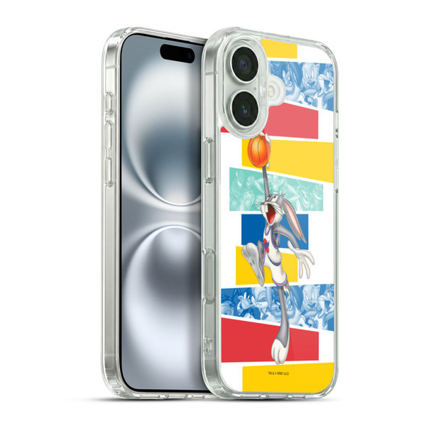 Space Jam (1996) Graphics Bugs Bunny Soft Gel Case for Apple iPhone 16 Plus & MagSafe