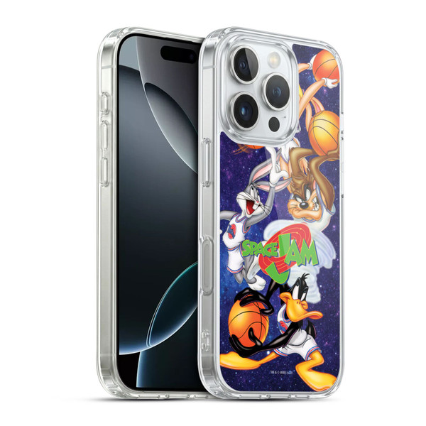 Space Jam (1996) Graphics Poster Soft Gel Case for Apple iPhone 16 Pro & MagSafe