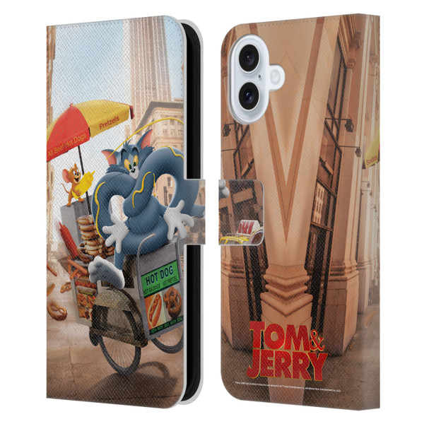 Tom And Jerry Movie (2021) Graphics Real World New Twist Leather Book Wallet Case Cover For Apple iPhone 16 Plus