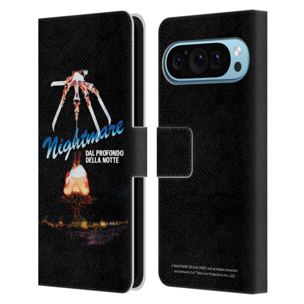 A Nightmare On Elm Street (1984) Graphics Nightmare Leather Book Wallet Case Cover For Google Pixel 9 / Pixel 9 Pro