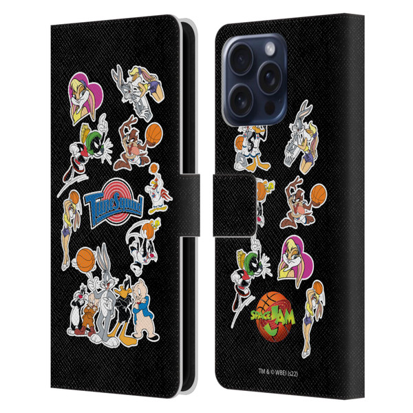Space Jam (1996) Graphics Tune Squad Leather Book Wallet Case Cover For Apple iPhone 16 Pro Max