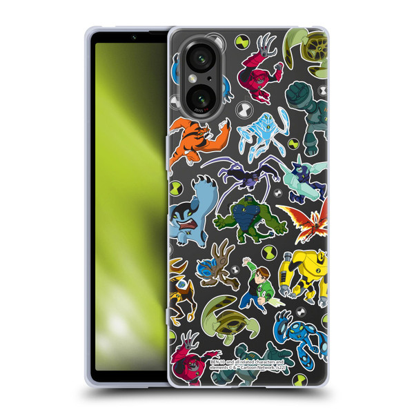 Ben 10: Ultimate Alien Graphics Alien Pattern Soft Gel Case for Sony Xperia 5 V 5G