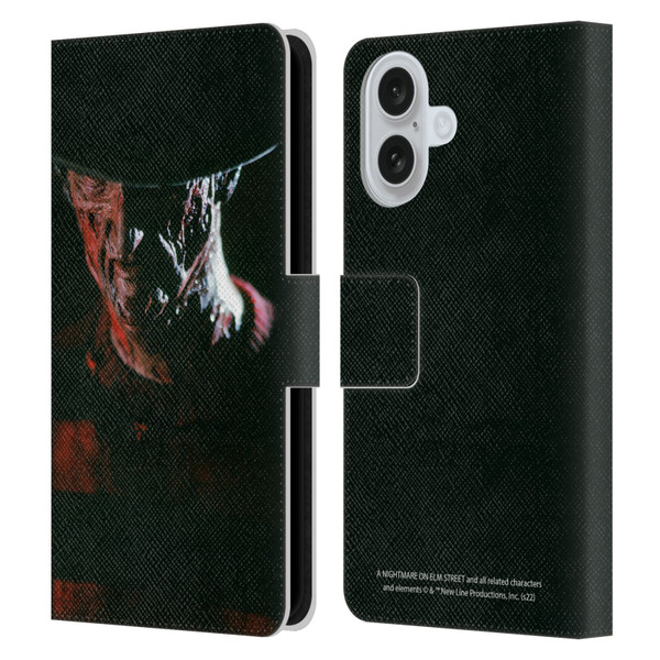 A Nightmare On Elm Street (1984) Graphics Freddy Leather Book Wallet Case Cover For Apple iPhone 16