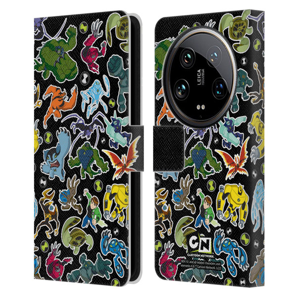 Ben 10: Ultimate Alien Graphics Alien Pattern Leather Book Wallet Case Cover For Xiaomi 14 Ultra