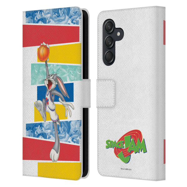 Space Jam (1996) Graphics Bugs Bunny Leather Book Wallet Case Cover For Samsung Galaxy M55 5G