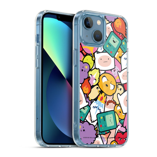 Adventure Time Graphics Pattern Soft Gel Case for Apple iPhone 13 Mini & MagSafe