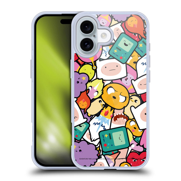 Adventure Time Graphics Pattern Soft Gel Case for Apple iPhone 16