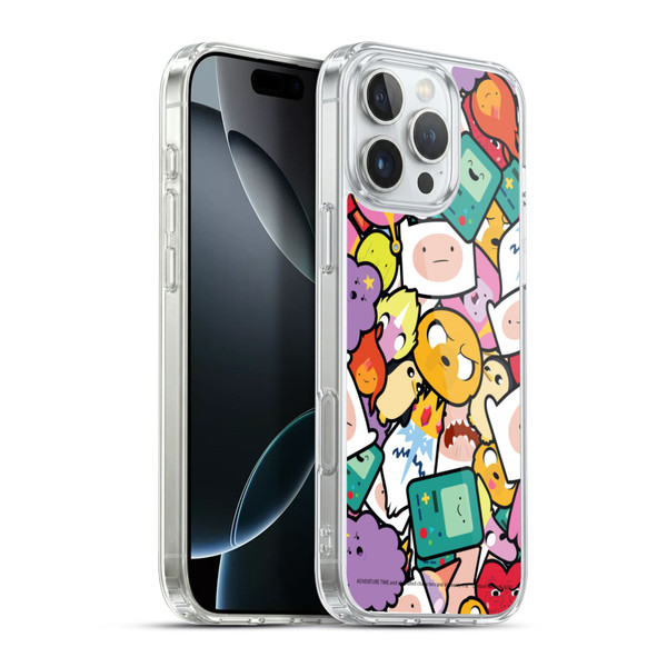 Adventure Time Graphics Pattern Soft Gel Case for Apple iPhone 16 Pro Max & MagSafe