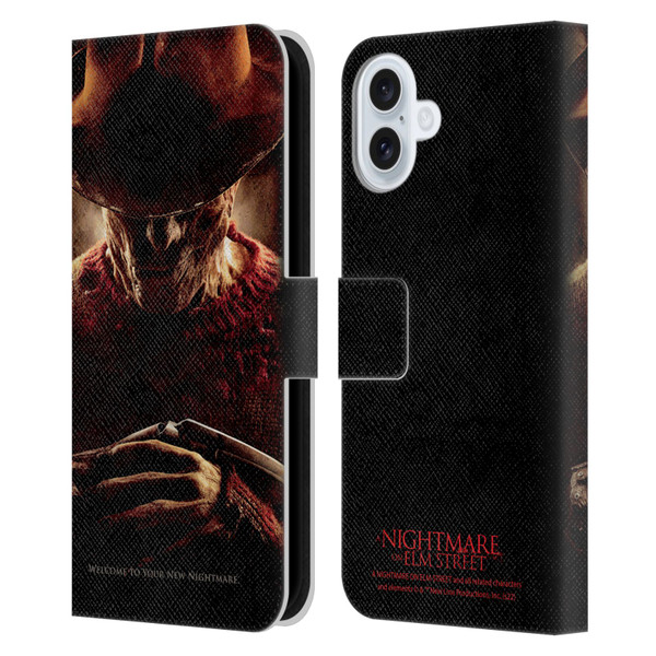 A Nightmare On Elm Street (2010) Graphics Freddy Key Art Leather Book Wallet Case Cover For Apple iPhone 16 Plus