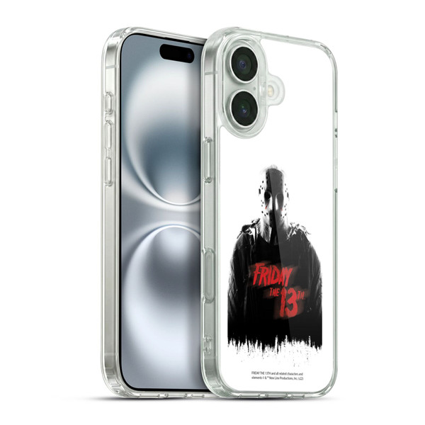 Friday the 13th 2009 Graphics Jason Voorhees Key Art Soft Gel Case for Apple iPhone 16 Plus & MagSafe