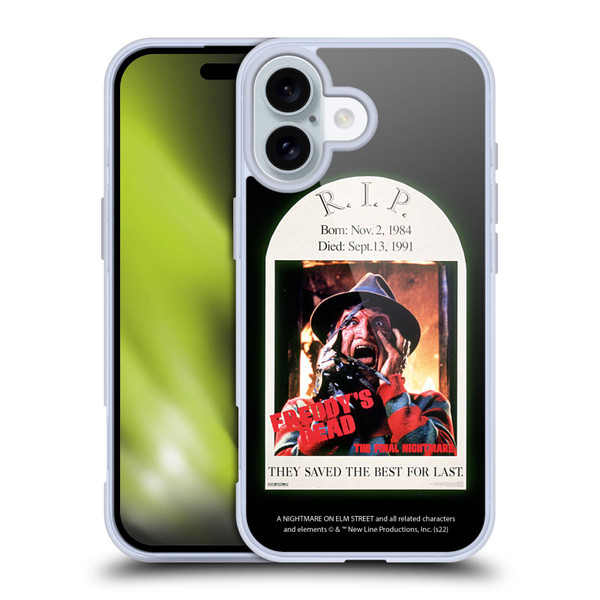 A Nightmare On Elm Street: Freddy's Dead Graphics The Final Nightmare Soft Gel Case for Apple iPhone 16