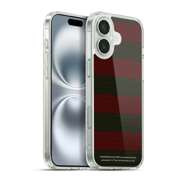 A Nightmare On Elm Street: Freddy's Dead Graphics Sweater Pattern Soft Gel Case for Apple iPhone 16 Plus & MagSafe
