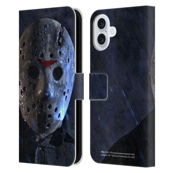 Friday the 13th: A New Beginning Graphics Jason Leather Book Wallet Case Cover For Apple iPhone 16 Plus