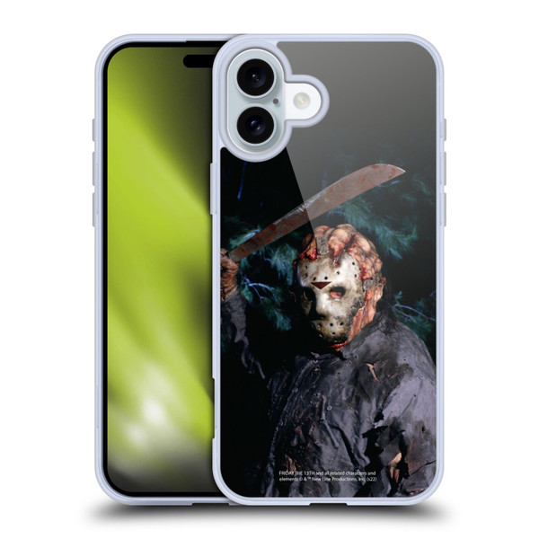 Friday the 13th: Jason Goes To Hell Graphics Jason Voorhees Soft Gel Case for Apple iPhone 16 Plus