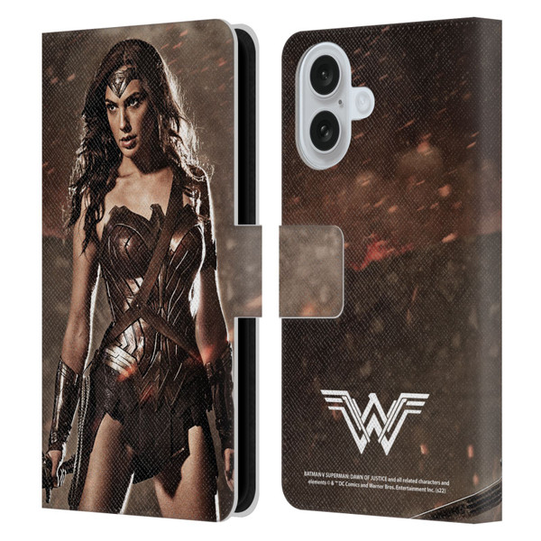 Batman V Superman: Dawn of Justice Graphics Wonder Woman Leather Book Wallet Case Cover For Apple iPhone 16