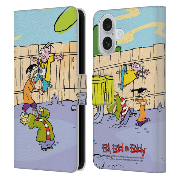 Ed, Edd, n Eddy Graphics Characters Leather Book Wallet Case Cover For Apple iPhone 16