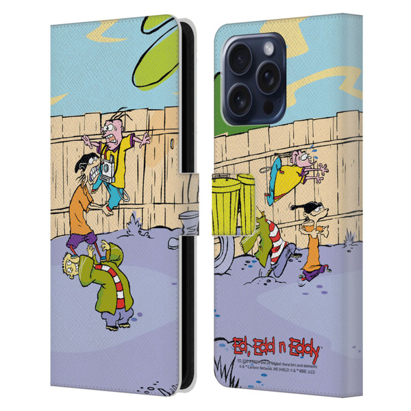 Ed, Edd, n Eddy Graphics Characters Leather Book Wallet Case Cover For Apple iPhone 16 Pro Max
