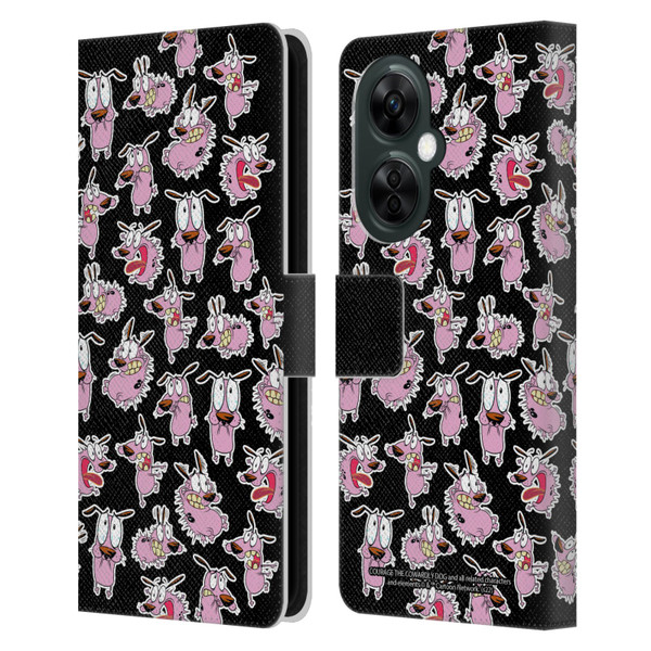 Courage The Cowardly Dog Graphics Pattern Leather Book Wallet Case Cover For OnePlus Nord CE 3 Lite 5G