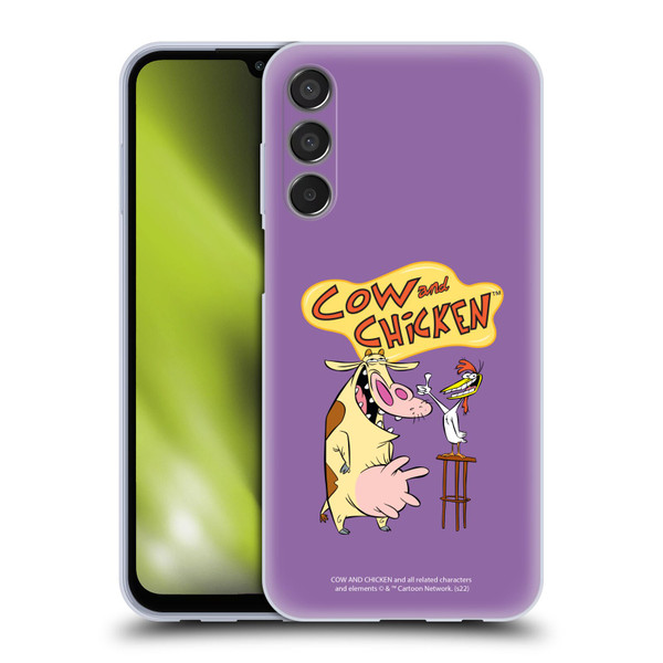 Cow and Chicken Graphics Character Art Soft Gel Case for Samsung Galaxy M15/F15 5G