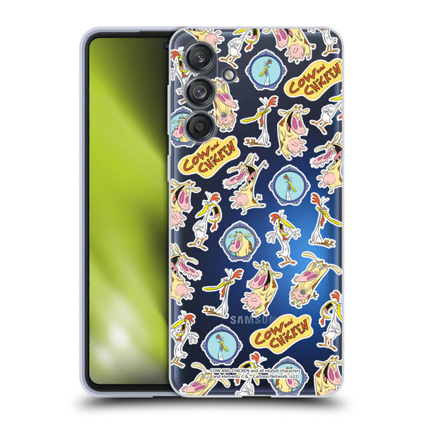 Cow and Chicken Graphics Pattern Soft Gel Case for Samsung Galaxy M55 5G