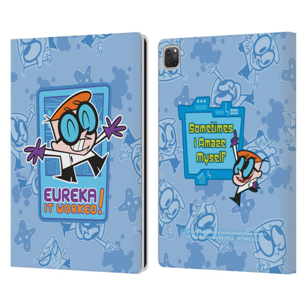 Dexter's Laboratory Graphics It Worked Leather Book Wallet Case Cover For Apple iPad Pro 13 M4 2024