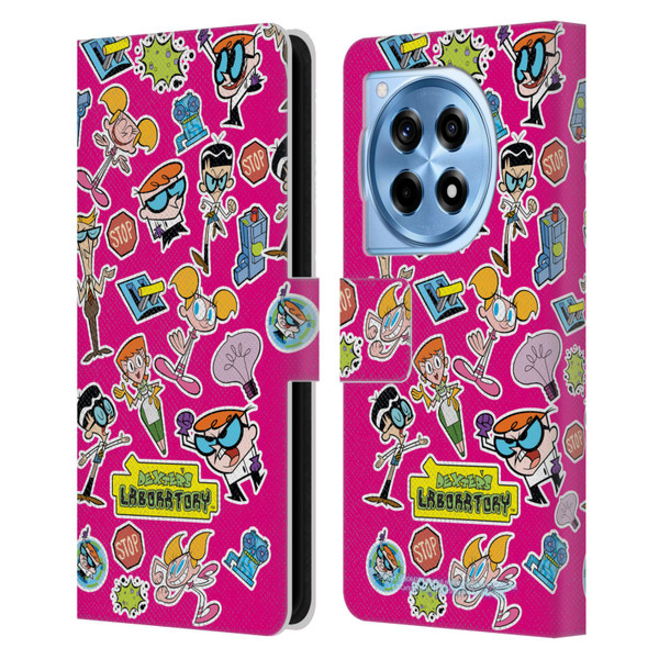 Dexter's Laboratory Graphics Icons Leather Book Wallet Case Cover For OnePlus 12R