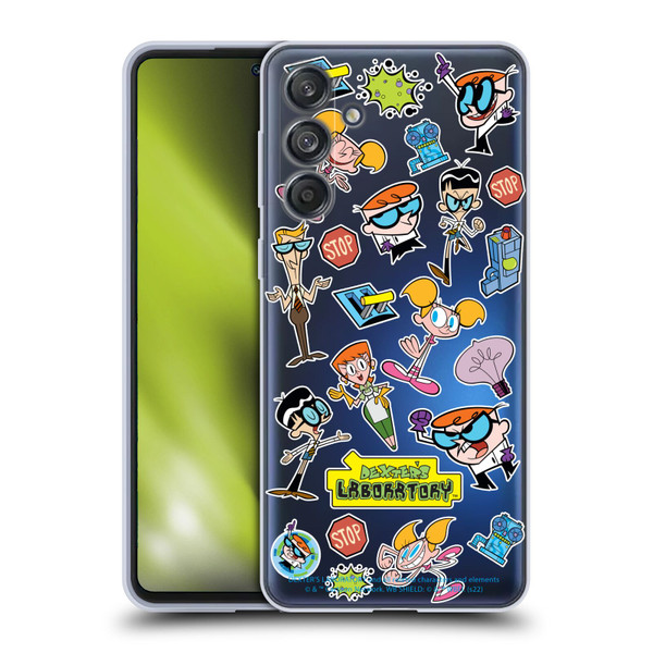 Dexter's Laboratory Graphics Icons Soft Gel Case for Samsung Galaxy M55 5G