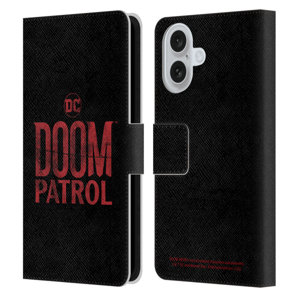 Doom Patrol Graphics Logo Leather Book Wallet Case Cover For Apple iPhone 16