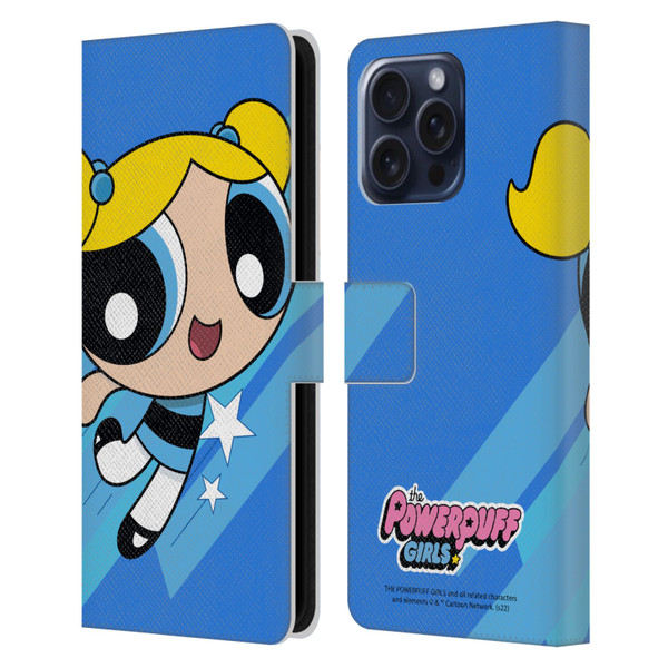 The Powerpuff Girls Graphics Bubbles Leather Book Wallet Case Cover For Apple iPhone 16 Pro Max