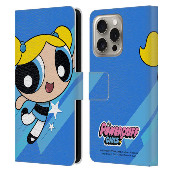 The Powerpuff Girls Graphics Bubbles Leather Book Wallet Case Cover For Apple iPhone 16 Pro