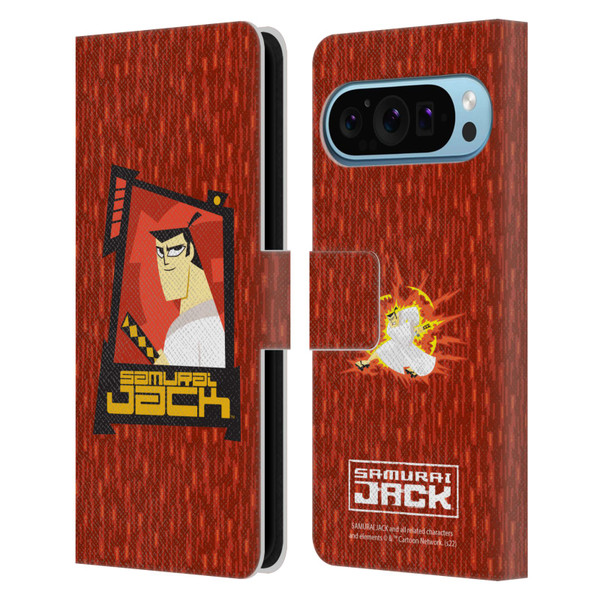 Samurai Jack Graphics Character Art 2 Leather Book Wallet Case Cover For Google Pixel 9 / Pixel 9 Pro