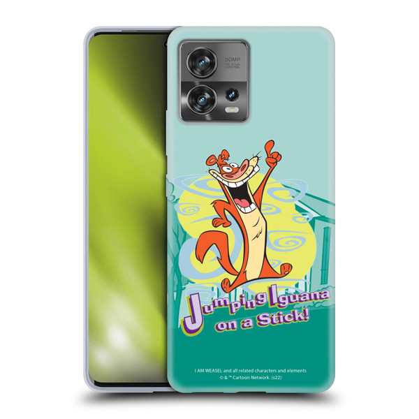 I Am Weasel. Graphics Jumping Iguana On A Stick Soft Gel Case for Motorola Moto Edge 30 Fusion