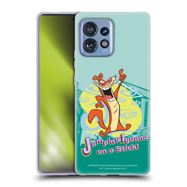 I Am Weasel. Graphics Jumping Iguana On A Stick Soft Gel Case for Motorola Moto Edge 40 Pro