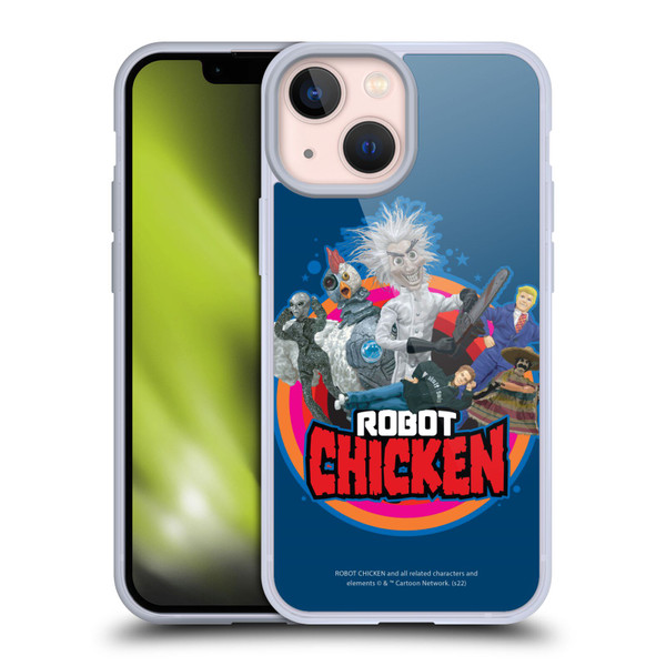 Robot Chicken Graphics Characters Soft Gel Case for Apple iPhone 13 Mini