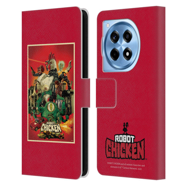 Robot Chicken Graphics Poster Leather Book Wallet Case Cover For OnePlus 12R