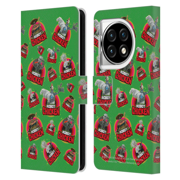 Robot Chicken Graphics Icons Leather Book Wallet Case Cover For OPPO OnePlus Ace 3 5G