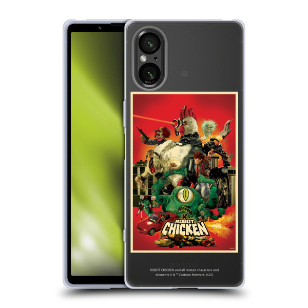 Robot Chicken Graphics Poster Soft Gel Case for Sony Xperia 5 V 5G