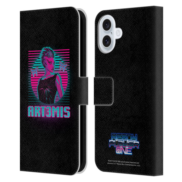 Ready Player One Graphics Character Art Leather Book Wallet Case Cover For Apple iPhone 16 Plus
