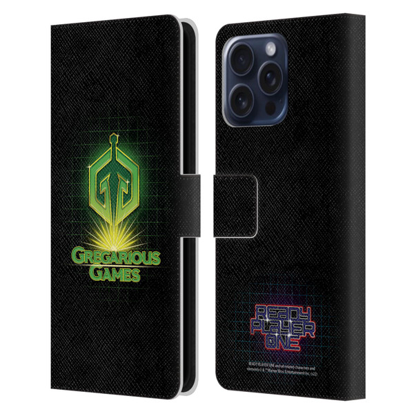 Ready Player One Graphics Logo Leather Book Wallet Case Cover For Apple iPhone 16 Pro Max