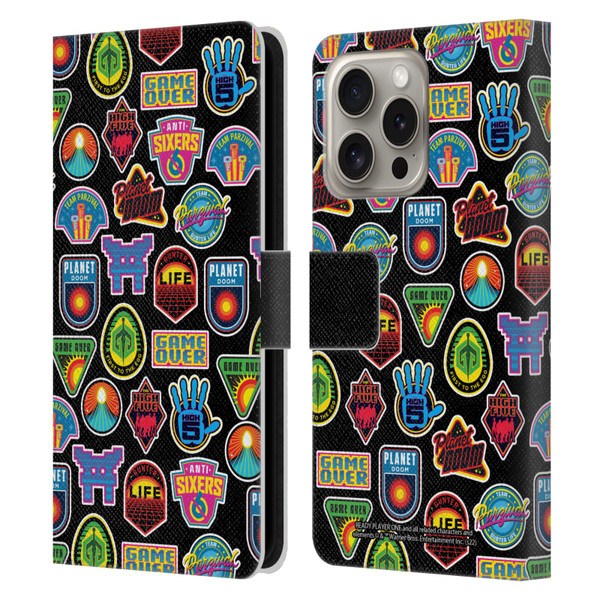 Ready Player One Graphics Collage Leather Book Wallet Case Cover For Apple iPhone 16 Pro
