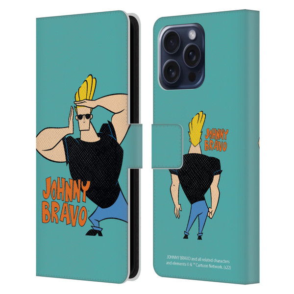 Johnny Bravo Graphics Character Leather Book Wallet Case Cover For Apple iPhone 16 Pro Max