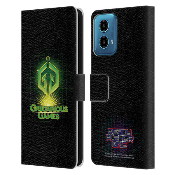 Ready Player One Graphics Logo Leather Book Wallet Case Cover For Motorola Moto G34 5G