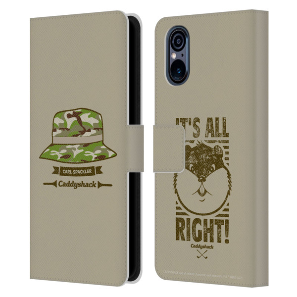 Caddyshack Graphics Carl Spackler Hat Leather Book Wallet Case Cover For Sony Xperia 5 V 5G