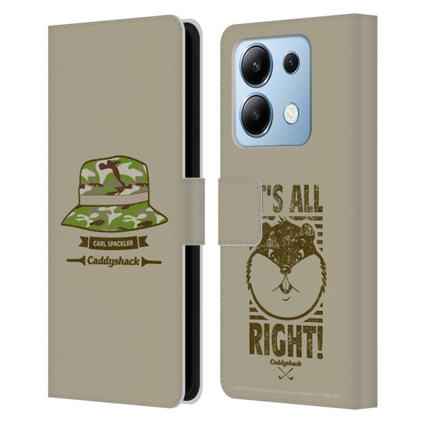Caddyshack Graphics Carl Spackler Hat Leather Book Wallet Case Cover For Xiaomi Redmi Note 13/13 Pro 5G
