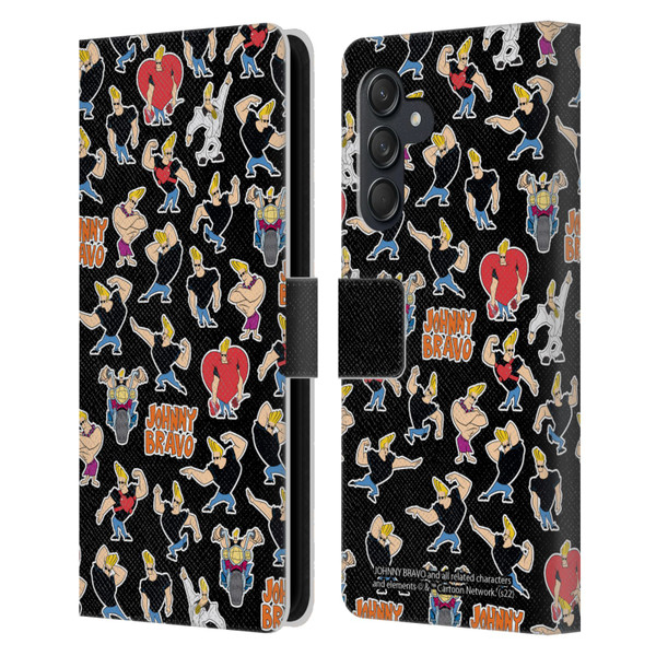 Johnny Bravo Graphics Pattern Leather Book Wallet Case Cover For Samsung Galaxy M55 5G