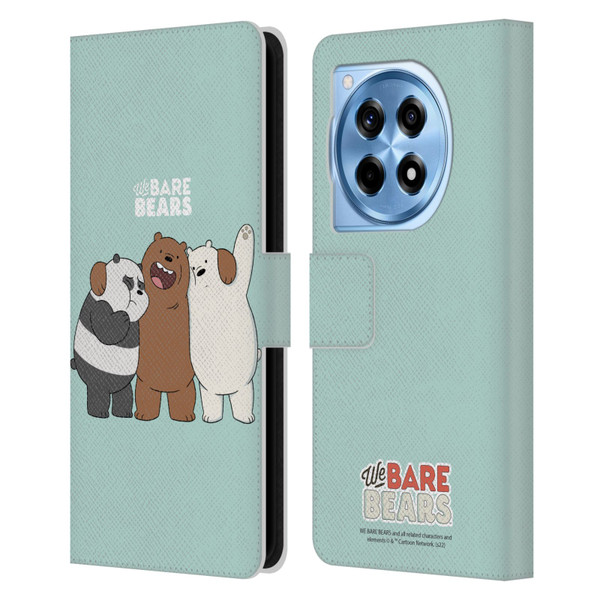 We Bare Bears Character Art Group 1 Leather Book Wallet Case Cover For OnePlus 12R