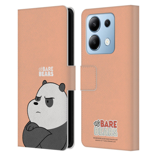 We Bare Bears Character Art Panda Leather Book Wallet Case Cover For Xiaomi Redmi Note 13/13 Pro 5G