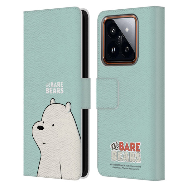 We Bare Bears Character Art Ice Bear Leather Book Wallet Case Cover For Xiaomi 14