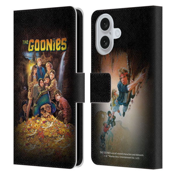 The Goonies Graphics Poster Leather Book Wallet Case Cover For Apple iPhone 16